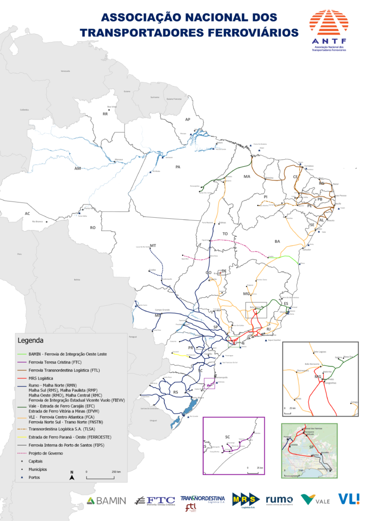 Mapa ferroviário do Brasil pdf
Malha ferroviária Brasil 2024
Mapa Rodoviário do Brasil PDF
Malha ferroviária SP
Ferrovias do Brasil atualmente
Mapa ferroviário Minas Gerais
Mapa ferroviário Santa Catarina
Mapa ferroviário RS atualizado